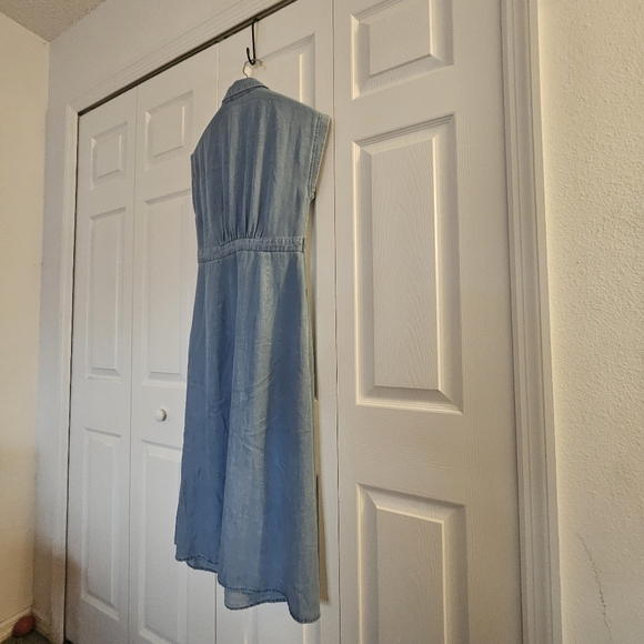 LOFT Light Blue Chambray Dress - Picture 2 of 5